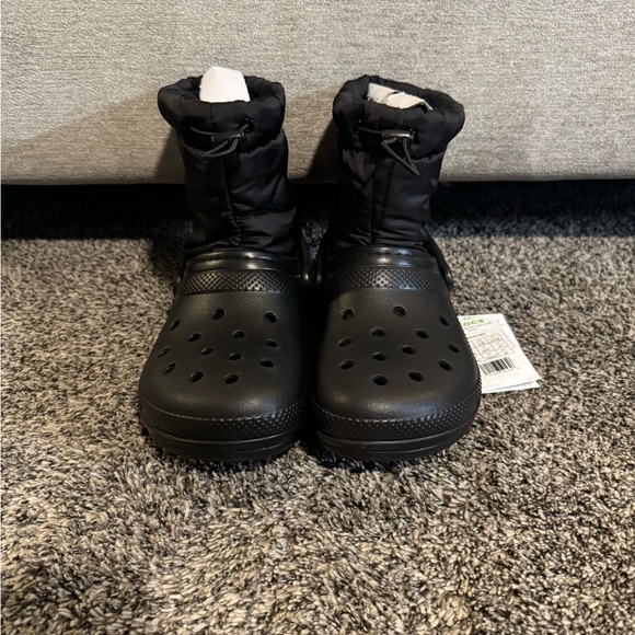 NEW NWT Crocs Classic Lined Neo Puff Boots 'Black 9 winter snow - Picture 8 of 10